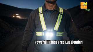 LED-reflecterend borstlichtvest | USB oplaadbare werkveiligheidsborstlamp voor mijnbouw Ni