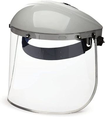 kopen Doorzichtig polycarbonaat venster beschermend gezichtsschild met ratchet hoofdbedekking ANSI/ISEA Z87.1 gecertificeerd online vervaardiging