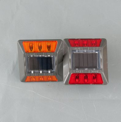kopen Waterdicht Aluminium 6 LED Solar Stud Outdoor Driveway Road Stud Lamp online vervaardiging