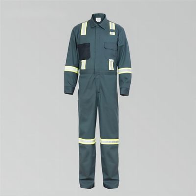 Goede prijs. 88% katoen 12% nylon veiligheidspak NFPA 70E en 2112 Gecertificeerd met 360° reflecterende streep online