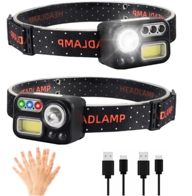 Goede prijs. LED-hoofdlamp van 500 lumen met bewegingssensor en oplaadbare batterij voor buitenactiviteiten online